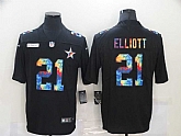 Nike Cowboys 21 Ezekiel Elliott Black Vapor Untouchable Rainbow Limited Jersey Dzhi,baseball caps,new era cap wholesale,wholesale hats